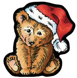 Stampendous - Wood Stamp - Christmas Brown Bear