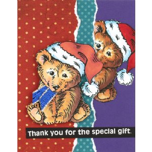 Stampendous - Wood Stamp - Christmas Brown Bear