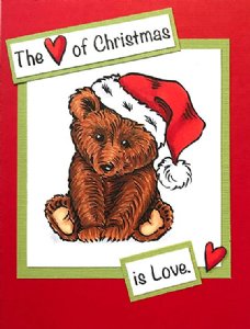 Stampendous - Wood Stamp - Christmas Brown Bear