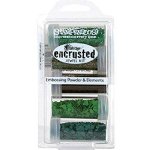 Stampendous - Embossing Powder & Elements  - Encrusted Jewel Green Kit