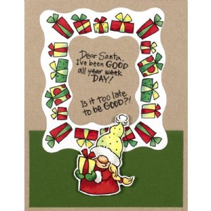 Stampendous - Clear Stamp -  Santa Frame