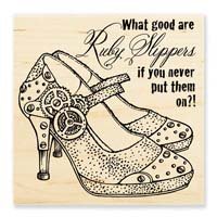 Stampendous - Wood Stamp - Ruby Slippers