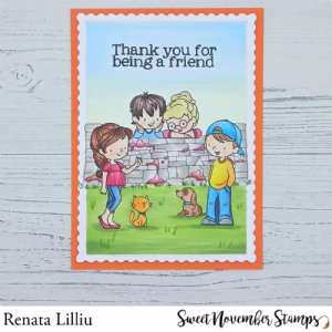 Sweet November - Clear Stamp - Postage Pals Landscape