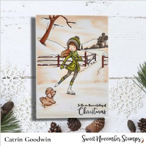 Sweet November - Clear Stamp - Skating By