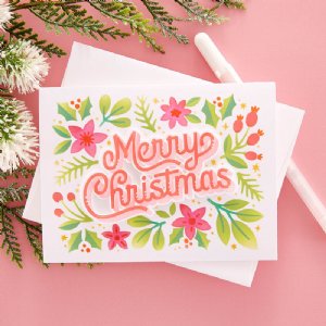 Spellbinders - Dies & Stencil Bundle - Layered Merry Christmas Foliage