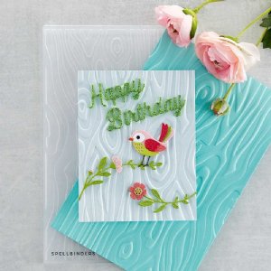 3D Embossing Folder - Knock on Wood