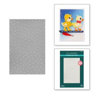 3D Embossing Folder - Showered with Love - Raindrops