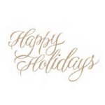 Glimmer - Hot Foil Plate -  Faux Happy Holidays