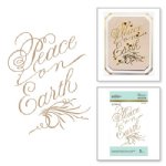 Glimmer - Hot Foil Plate - Copperplate Script Peace on Earth