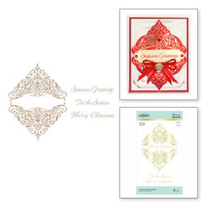 Glimmer - Hot Foil Plate - Christmas Damask Jubilee