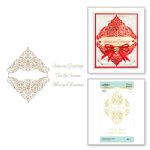 Glimmer - Hot Foil Plate - Christmas Damask Jubilee