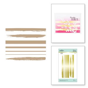 Glimmer - Hot Foil Plate - Foiled Brushstrokes and Stripes