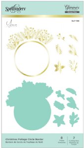 Glimmer - Hot Foil Plate - Christmas Foliage Circle Bor