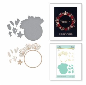 Glimmer - Hot Foil Plate - Christmas Foliage Circle Bor