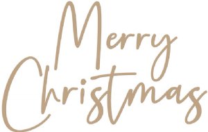 Glimmer - Hot Foil Plate - Stylish Script Merry Christmas