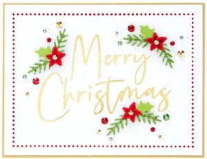 Glimmer - Hot Foil Plate - Stylish Script Merry Christmas