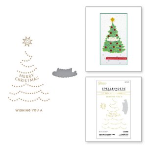 Glimmer Hot Foil Plate & Die - Shining Christmas Tree