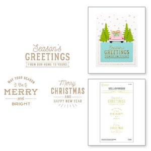 Spellbinders - Glimmer Hot Foil Plate - Essential Christmas Greetings