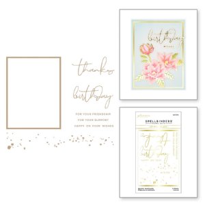 Spellbinders - Glimmer Hot Foil Plate - Yana's Blooms - Splatter Sentiments