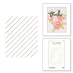 Spellbinders - Glimmer Hot Foil Plate - Yana's Blooms - Diagonal Stripes