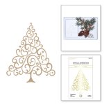 Glimmer - Hot Foil Plate - Winter Garden - Flourished Tree