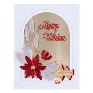 Spellbinders - Glimmer Hot Foil Plate & Die Set, Glimmer Greetings - Merry Glimmer Sentiments