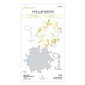 Spellbinders - Hot Foil Plate & Die Set -  Anemone Glimmer Blooms