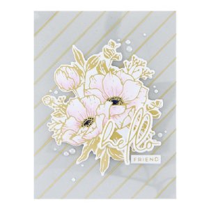 Spellbinders - Hot Foil Plate & Die Set -  Anemone Glimmer Blooms