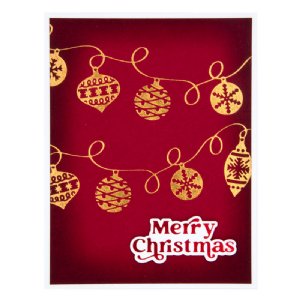 Spellbinders - Glimmer Hot Foil Plate & Die Set, Joyful Christmas - Ornament String