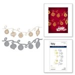 Spellbinders - Glimmer Hot Foil Plate & Die Set, Joyful Christmas - Ornament String