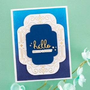 Spellbinders - Hot Foil Plate & Die Set - Making Me Smile Sentiments