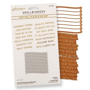 Glimmer - Hot Foil Plate & Die Set - Curved Everyday Sentiments