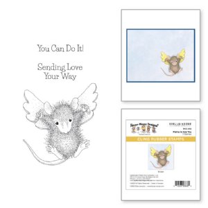 Spellbinders - Cling Stamp - House-Mouse Flying to See You