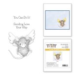 Spellbinders - Cling Stamp - House-Mouse Flying to See You