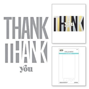 Spellbinders - Die - Be Bold Color Block - Thank You