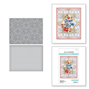 Spellbinders - Die - Stitchmas Christmas - Stitched Petal Diamond Background