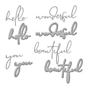 Spellbinders - Die - Wonderful Script Sentiments