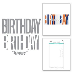 Spellbinders - Die - Be Bold Color Block - Happy Birthday