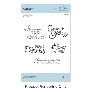 Spellbinders - Cling Stamp - Christmas Sentiments