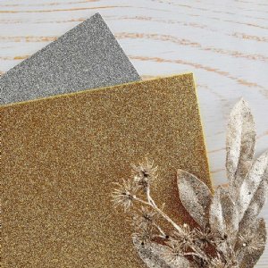 Spellbinders - Glitter Foam Sheets - Gold & Silver