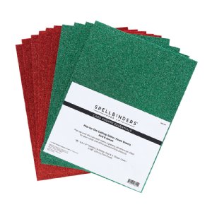 Spellbinders - Glitter Foam Sheets - Red & Green