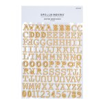 Spellbinders - Stickers - Winter Wonderland - Gold Puffy Alphabet