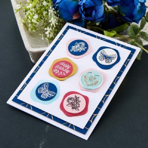 Spellbinders - Clear Stamp & Die Set - Faux Wax Seals