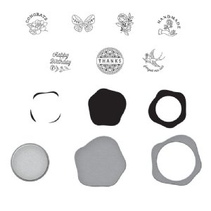 Spellbinders - Clear Stamp & Die Set - Faux Wax Seals