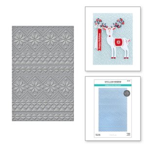 Spellbinders - Embossing Folder - Winter Tales - Ski Lodge