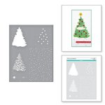 Spellbinders - Stencil - Trim a Tree - Layered Christmas Tree