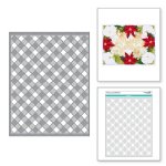 Spellbinders - Stencil - Celebrate the Season - Diagonal Buffalo Plaid