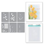 Spellbinders - Layered Stencils Set - Wonderful Tulips