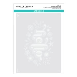 Spellbinders - Stencils - Layered Floral Hello