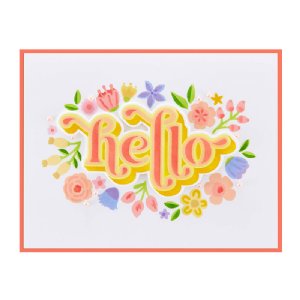 Spellbinders - Stencils - Layered Floral Hello